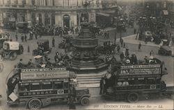 London Types - Motor Bus Postcard