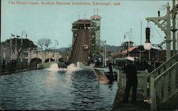 The Water Chute, Scottish National Exhibition, Edinburgh 1908 Postcard