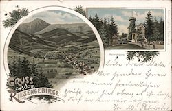 Greetings from Riesengebirge, Heinrichsberg Castle Postcard