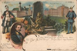 Erinnerung an das 200jährige Jubiläum des Kgl. Bayr. 3. Inf.-Regs. "Prinz Karl von Bayern" Postcard