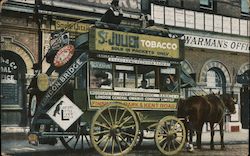 London General Omnibus Co., Horse-Drawn Bus with Advertising Postcard