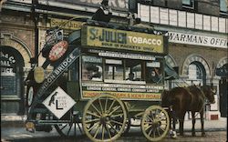 London General Omnibus Co., Horse-Drawn Bus with Advertising England Postcard Postcard Postcard