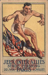 1919 Jeux Inter-Allies Stade Pershing Postcard