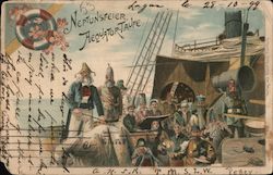 Neptunsfeier Aequator-taufe Postcard