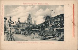 Frederick the Great with Retinue - Gutenberg Celebration 1900 Postcard
