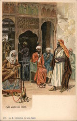 Café Arabe au Caire Postcard