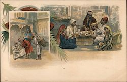 Painting showing life of Egyptian people Postcard
