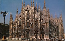 Milan: The Catherdral, from across the Piazza Del Duomo Postcard