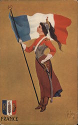 France Flag Postcard