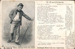 'O Cucchiere - Giuseppe Villani in his Repertoire Italy Bideri Postcard Postcard Postcard