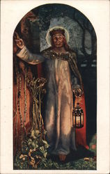 THE LIGHT OF THE WORLD by HOLMAN HUNT Postcard