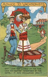 Advice to Vacationists Postcard