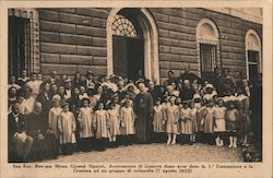 Arcivescovo di Genova dopo aver dato la Prima Comunione e la Cresima ad un gruppo di orfanelle Postcard