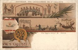 Souvenir des Catacombes de St. Calliste, Appian Way Rome, Italy Postcard Postcard Postcard