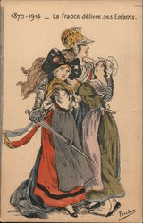 1870-1914 - la France delivre ses Enfants Postcard