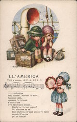 Ll'America Italy M. Bertiglia Postcard Postcard Postcard