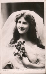Miss Phyllis Dare, Wedding Gown Postcard