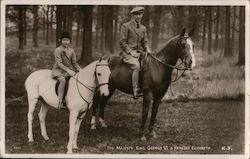 His Majesty King George VI & Princess Elizabeth Postcard