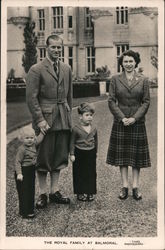 The royal family at Balmoral Postcard