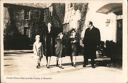 Crown Prince Olaf of Norway and His Family in America Postcard