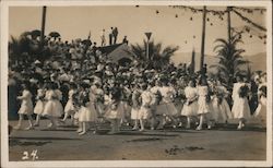 Girls marching in a parade Postcard