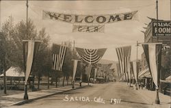 Welcome G.A.R.1911, Parade Decorations, Palace Hotel Postcard