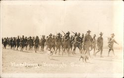 Marching Through Sand, Mexican Border War Postcard