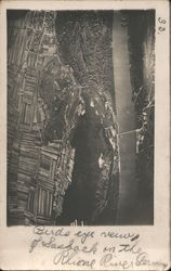 Bird's Eye View of the Rhine River in Germany Postcard