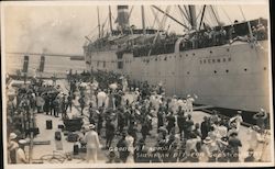 S.S. Sherman Leaving Manilla off for God's Country Postcard