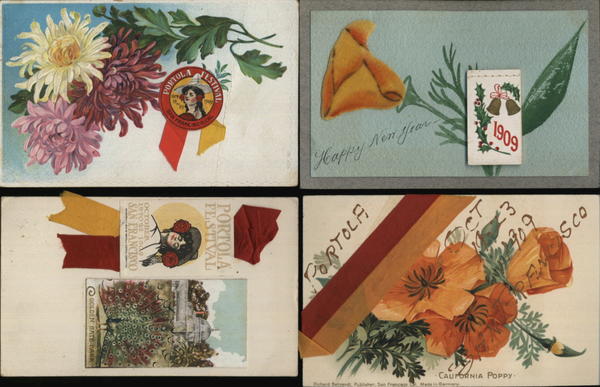 Lot of 40 Portola Festival 1909 Novelty Postcards, Ephemera San Francisco California