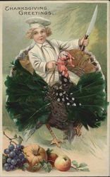 Thanksgiving Greetings Postcard