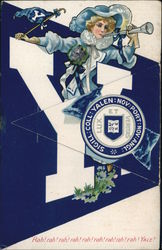 Fold-Out Rah! rah! rah! rah! rah! rah! rah! rah! rah! Yale! Postcard