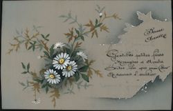 1918 Flowers Vellum/Plastic Postcard Postcard