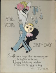 For your birthday Button Face (non-postcard) Buttons Other Ephemera Ephemera Ephemera