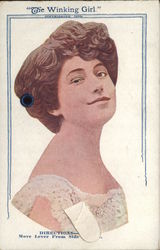 The Winking Girl Postcard