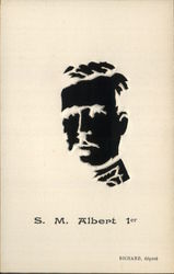 Rare: Albert I of Belgium Silhouette Cutout Die-Cut Postcard