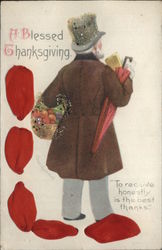 A Blessed Thanksgiving "To Receive Honestly Is The Best Thanks" Postcard