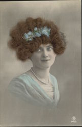 Woman, Real Hair Postcard