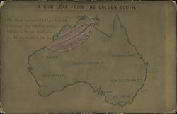 A Gum Leaf from the Golden South Postcard