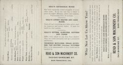 Read & Son Machinery Co. Bakery Engineers Postcard