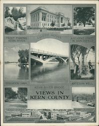 Views in Kern County & Agriculture - Multi-Fold Bakersfield, CA Postcard Postcard Postcard