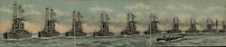 Navy Battleships Postcard
