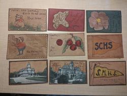 Lot of 9: San Jose, Santa Clara, San Mateo Leather Postcards SF Bay Area Postcard