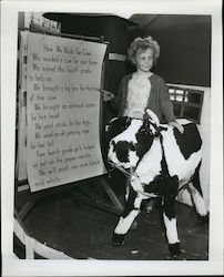 How We Made Our Cow - Girl and Paper Cow Original Photograph