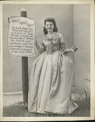 1941 Oyez! - Woman Announcing 10th Annual Cigar Show Original Photograph