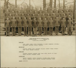 Army 32nd 2nd Platoon, Company D Officer Candidate Class 1945 Original Photograph