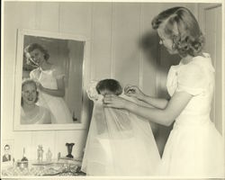 A Bridesmaid And The Bride Marilyn Roxbury & Mrs. John Dykstra Sacramento, CA Photographs & Snapshots Original Photograph Origin Original Photograph