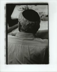 Jewish Man with skull cap from behind Photographs & Snapshots Original Photograph Original Photograph Original Photograph