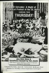 1981 El Salvador: A Night of Political Protest at the St. Mark's Photographs & Snapshots Original Photograph Original Photograph Original Photograph