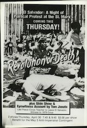 1981 El Salvador: A Night of Political Protest at the St. Mark's Original Photograph